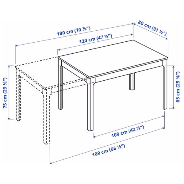 Set masă și scaune Ikea Ekedalen/Odger Dreptunghiulară / Lemn / Brown photo 9 Set masă și scaune Ikea Ekedalen/Odger Dreptunghiulară / Lemn / Brown photo 9