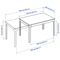 Обеденные стол со стульями Ikea Ekedalen/Bergmund/Hallarp Прямоугольная / ДСП / Белый photo 4