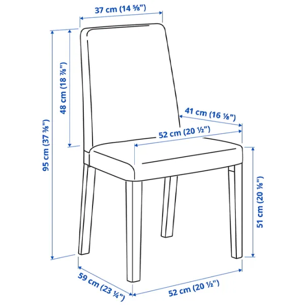 Set masă și scaune Ikea Ekedalen/Bergmund/Hallarp Dreptunghiulară / PAL / White photo 5