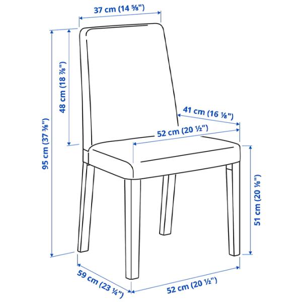 Set masă și scaune Ikea Ekedalen/Bergmund/Hallarp Dreptunghiulară / PAL / White photo 5