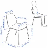 Обеденные стол со стульями Ikea Ekedalen/Lidas Прямоугольная / ДСП / Белый photo 8