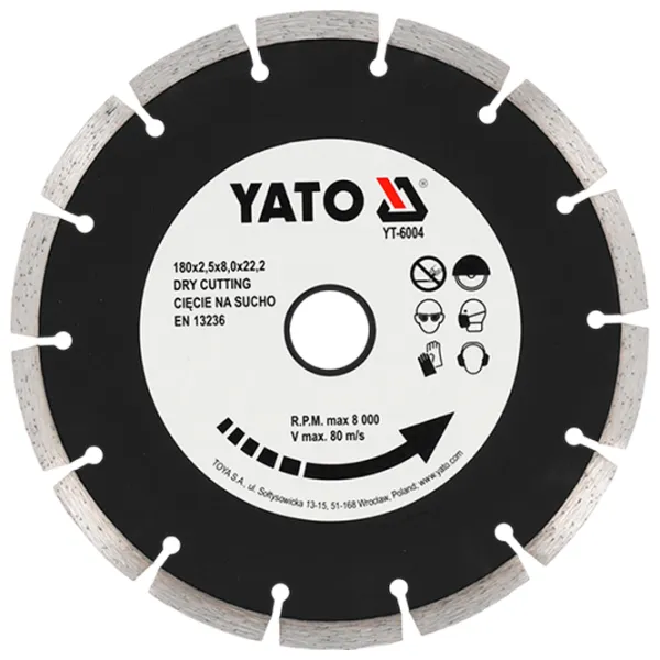 Disc diamantat segmentat Yato YT6004  photo 1