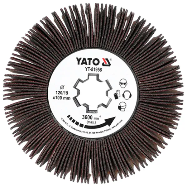 Круглая абразивная щетка Yato YT81958 100 мм photo 2