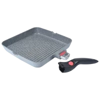 Сковорода Fissman Granite 4628 Tigaie-grill / 28 см / Серый photo 3