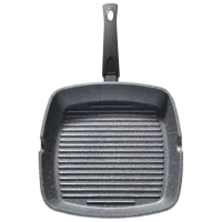 Сковорода Fissman Grey Stone 4978 Tigaie-grill / 28 см / Серый photo 2
