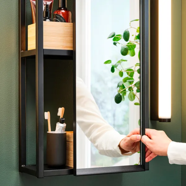 Dulap cu oglindă Ikea Enhet 75 x 40 x 17 / Oțel / Anthracite photo 2 Dulap cu oglindă Ikea Enhet 75 x 40 x 17 / Oțel / Anthracite photo 2