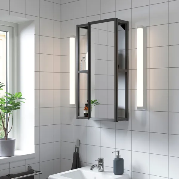 Dulap cu oglindă Ikea Enhet 75 x 40 x 17 / Oțel / Anthracite photo 3 Dulap cu oglindă Ikea Enhet 75 x 40 x 17 / Oțel / Anthracite photo 3