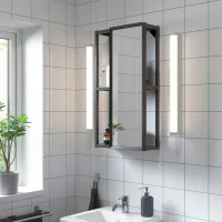 Dulap cu oglindă Ikea Enhet 75 x 40 x 17 / Oțel / Anthracite photo 3