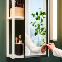 Dulap cu oglindă Ikea Enhet 75 x 40 x 17 / Oțel / White photo 3