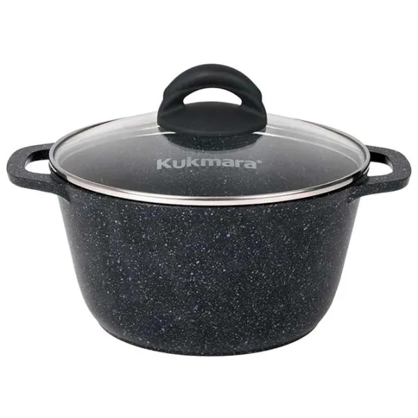 Кастрюля Kukmara КГЧ25А 2.5л Нержавеющая сталь / Черный photo 1