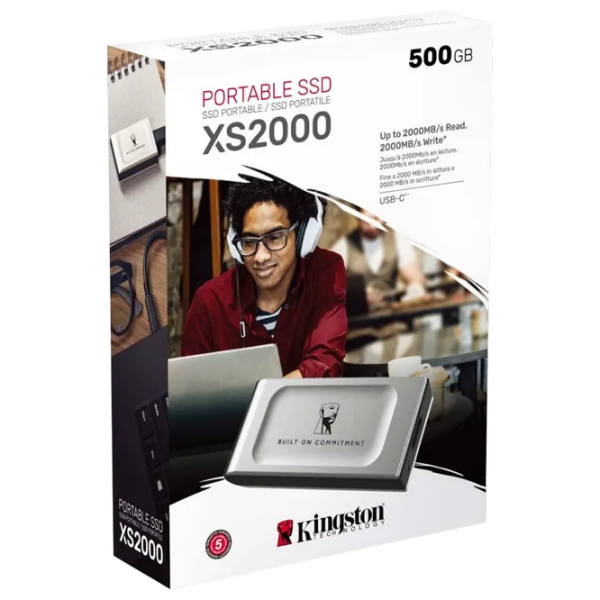 SSD Kingston XS2000 BoC 500 GB  / Silver photo 3 SSD Kingston XS2000 BoC 500 GB  / Silver photo 3