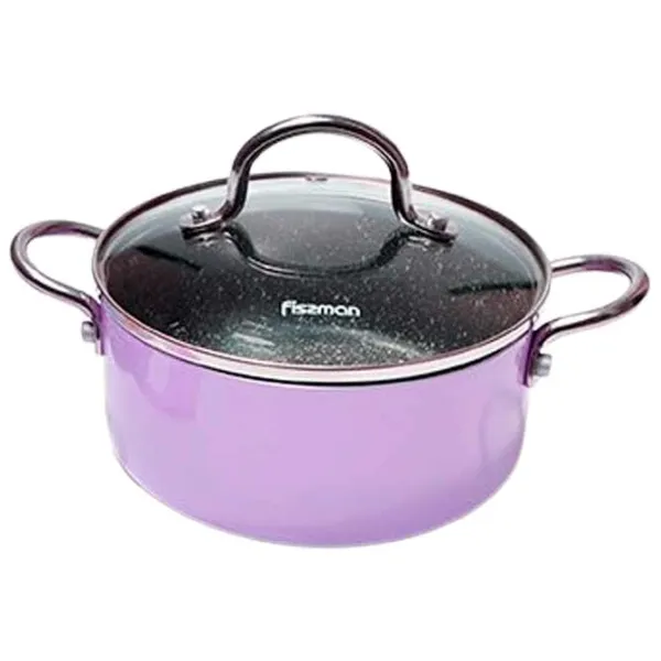 Кастрюля Fissman MINI CHEF 1.8л Алюминий / Желтый photo 1