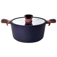 Кастрюля Fissman Diamond 4.5л Алюминий / Черный