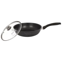 Сковорода Kukmara Marmura CMT26603A Универсальная / 26 см / Черный