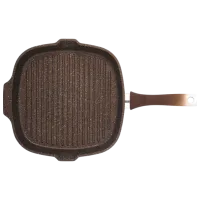 Сковорода Kukmara Marmura SGKMKI280A Tigaie-grill / / Коричневый photo 2