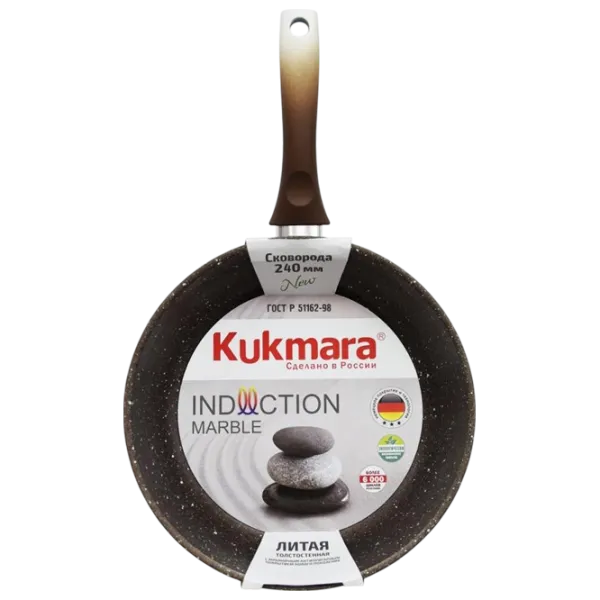 Сковорода Kukmara Marble Induction SMKI240A Универсальная / 24 см / Коричневый photo 3 Сковорода Kukmara Marble Induction SMKI240A Универсальная / 24 см / Коричневый photo 3