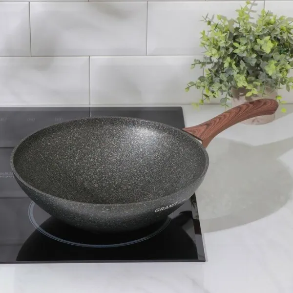 Сковорода Kukmara Granit Ultra SVKGO280A Вок / 28 см / Черный photo 5