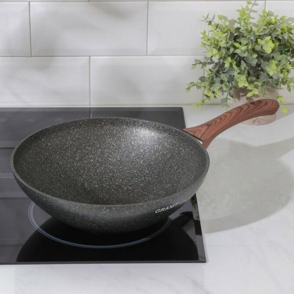 Сковорода Kukmara Granit Ultra SVKGO280A Вок / 28 см / Черный photo 5