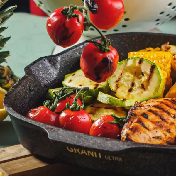 Сковорода Kukmara Granit Ultra SGKGO280A Tigaie-grill / / Черный photo 5