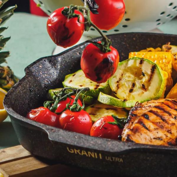 Сковорода Kukmara Granit Ultra SGKGO280A Tigaie-grill / / Черный photo 5