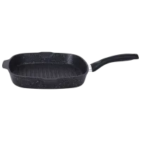 Сковорода Kukmara Marmura SGKMT280A Tigaie-grill / / Черный photo 2