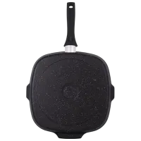 Сковорода Kukmara Marmura SGKMT280A Tigaie-grill / / Черный photo 3