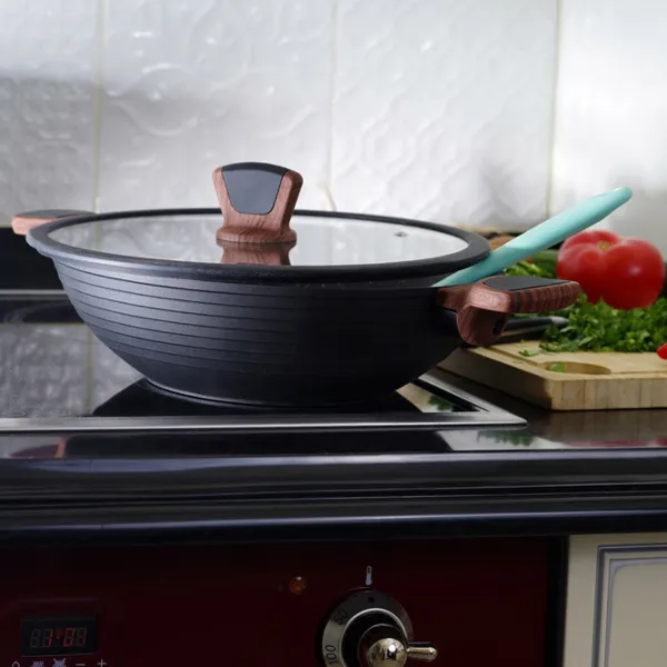 Tigaie Fissman Diamond 14302 Wok / 28 cm / Black photo 5