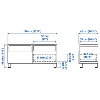 Тумба под телевизор Ikea Besta/Lappviken/Stubbarp 48 x 120 x 42см / ДСП photo 7