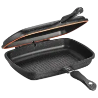 Сковорода Korkmaz Duplo Douple 1469A Tigaie-grill / / Черный photo 2