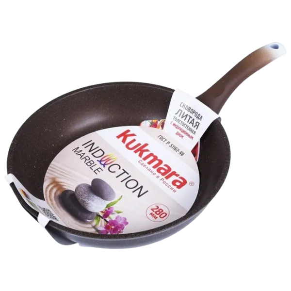 Tigaie Kukmara Marble Induction SMKI280A Universală / 28 cm / Brown photo 8 Tigaie Kukmara Marble Induction SMKI280A Universală / 28 cm / Brown photo 8