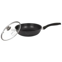 Сковорода Kukmara Marmura SMT24603A Универсальная / 24 см / Черный