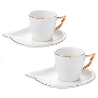 Set de cești Korkmaz Angela  / Porțelan / White