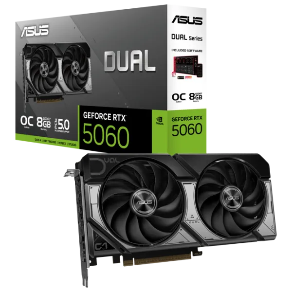 Placă video Asus GeForce RTX 5060 Dual OC Edition PCI Express x16 5.0 / 8 GB photo 6