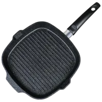 Сковорода Kukmara Marmura SGKMT281A Tigaie-grill / / Черный photo 2