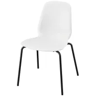 Scaun de bucătărie Ikea Lidas/Sefast Plastic/ White Black