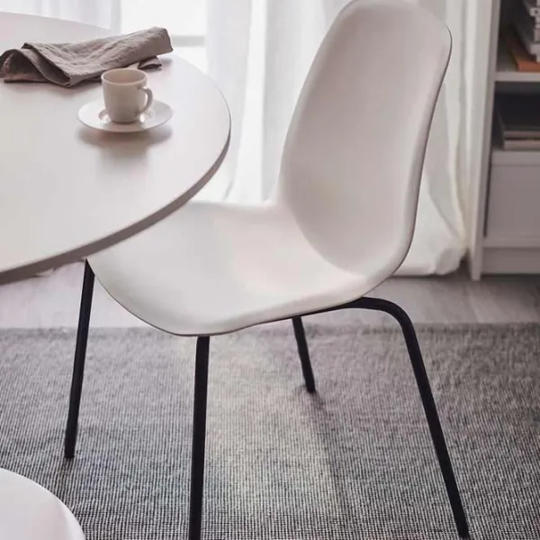 Scaun de bucătărie Ikea Lidas/Sefast Plastic/ White Black photo 2