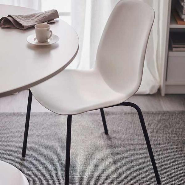 Scaun de bucătărie Ikea Lidas/Sefast Plastic/ White Black photo 2