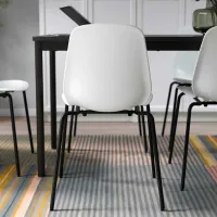 Кухонный стул Ikea Lidas/Sefast Пластик/ Белый Черный photo 4