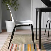 Кухонный стул Ikea Lidas/Sefast Пластик/ Белый Черный photo 5