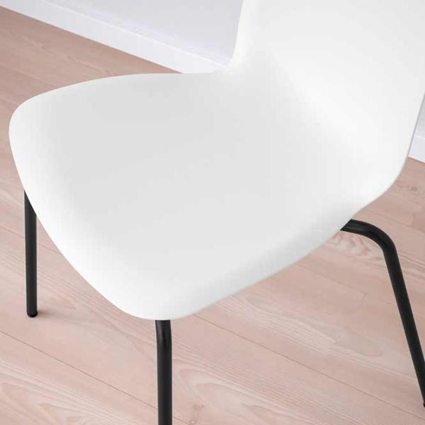 Scaun de bucătărie Ikea Lidas/Sefast Plastic/ White Black photo 7
