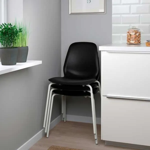 Кухонный стул Ikea Lidas/Sefast Пластик/ Черный White photo 3