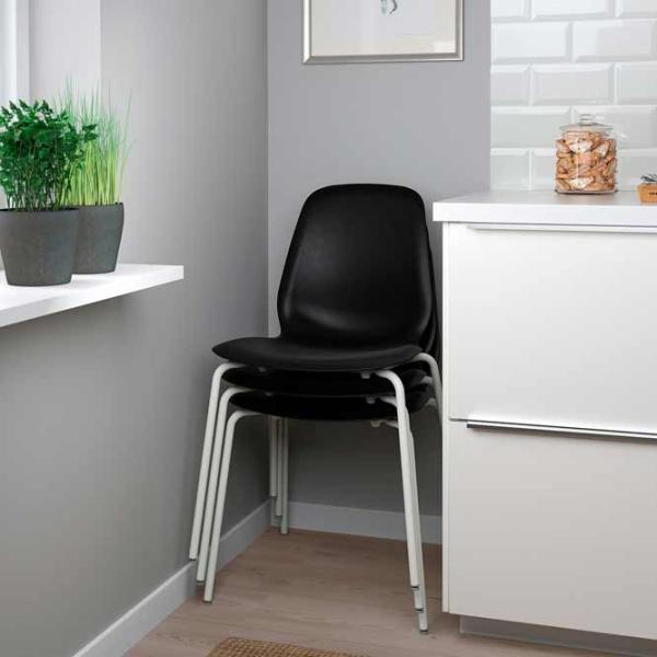 Кухонный стул Ikea Lidas/Sefast Пластик/ Черный White photo 3