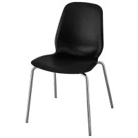 Scaun de bucătărie Ikea Lidas/Sefast Plastic/ Black Inox