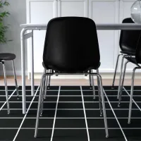 Кухонный стул Ikea Lidas/Sefast Пластик/ Черный Нержавеющая сталь photo 5