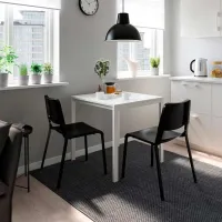 Scaun de bucătărie Ikea Teodores Plastic/ Black Black photo 5