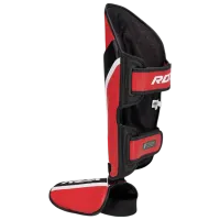 Защита для ног RDX Aura Plus T-17 Красный / Кожа / Взрослый photo 3