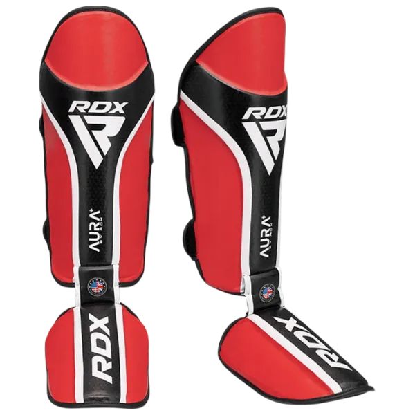 Apărătoare pentru picioare RDX Aura Plus T-17 Red / Piele / Adult photo 1 Apărătoare pentru picioare RDX Aura Plus T-17 Red / Piele / Adult photo 1