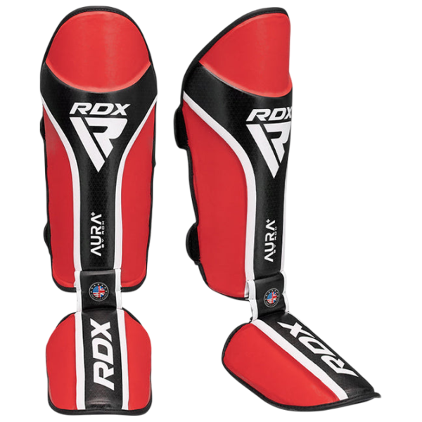 Apărătoare pentru picioare RDX Aura Plus T-17 Red / Piele / Adult photo 1 Apărătoare pentru picioare RDX Aura Plus T-17 Red / Piele / Adult photo 1