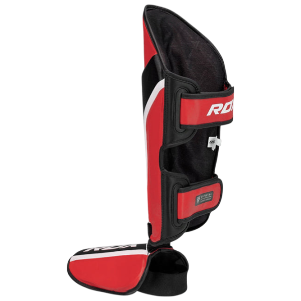Apărătoare pentru picioare RDX Aura Plus T-17 Red / Piele / Adult photo 2 Apărătoare pentru picioare RDX Aura Plus T-17 Red / Piele / Adult photo 2