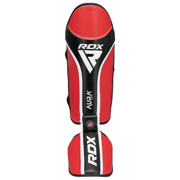 Apărătoare pentru picioare RDX Aura Plus T-17 Red / Piele / Adult photo 3 Apărătoare pentru picioare RDX Aura Plus T-17 Red / Piele / Adult photo 3